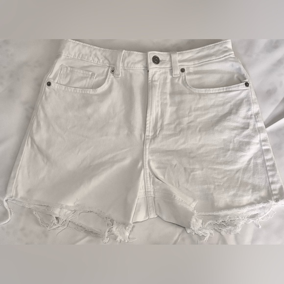 BP. High-Rise White Denim Cutoff Shorts— Size 28 - Picture 2 of 8
